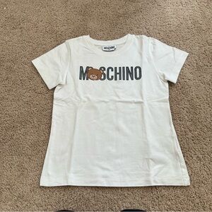 Moschino White Tee with Bear Graphic